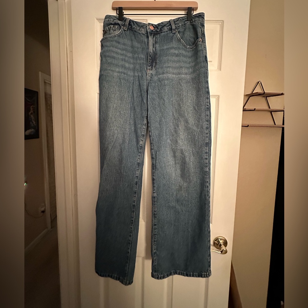 Garage Denim Blue Jeans Wide Leg